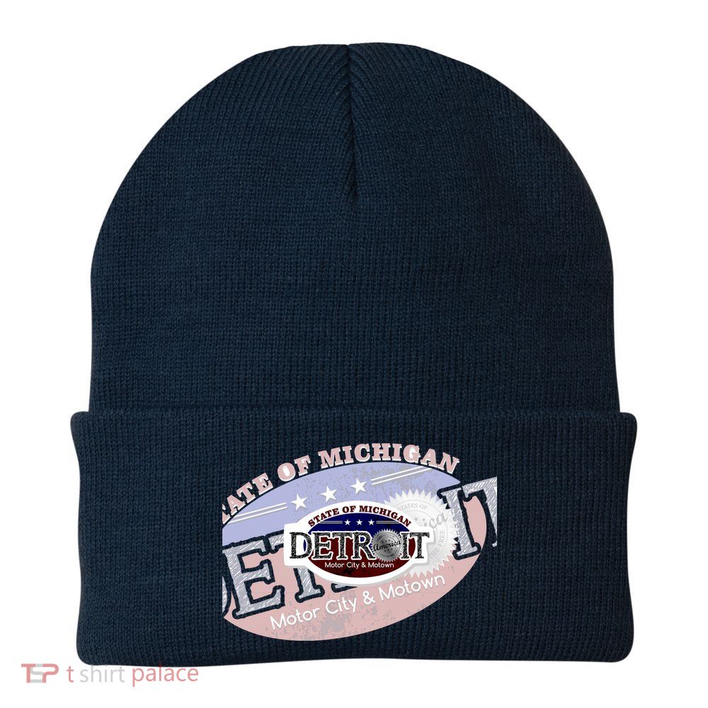 Cool Detroit Motor City Motown Logo Beanie