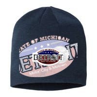 Cool Detroit Motor City Motown Logo Sustainable Beanie