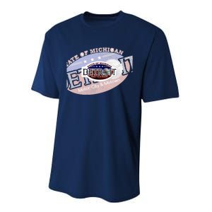 Cool Detroit Motor City Motown Logo Performance Sprint T-Shirt