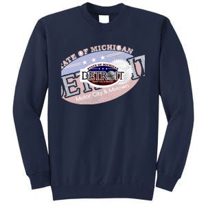 Cool Detroit Motor City Motown Logo Tall Sweatshirt