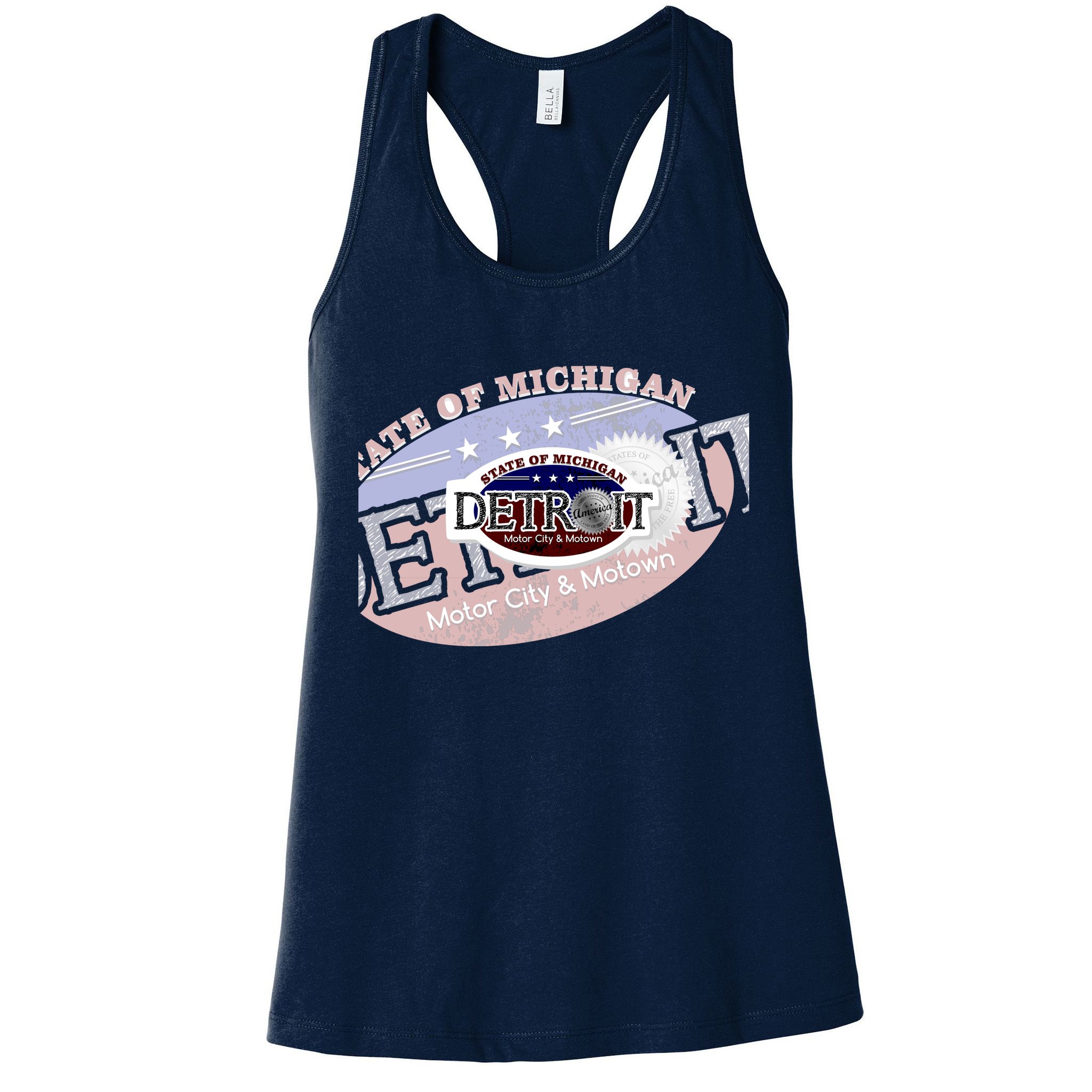 Cool Detroit Motor City Motown Logo Womens Tank Top