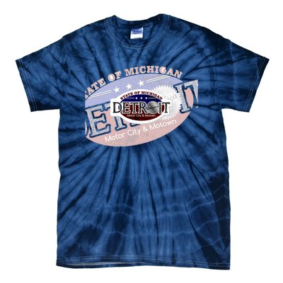 Cool Detroit Motor City Motown Logo Tie-Dye T-Shirt