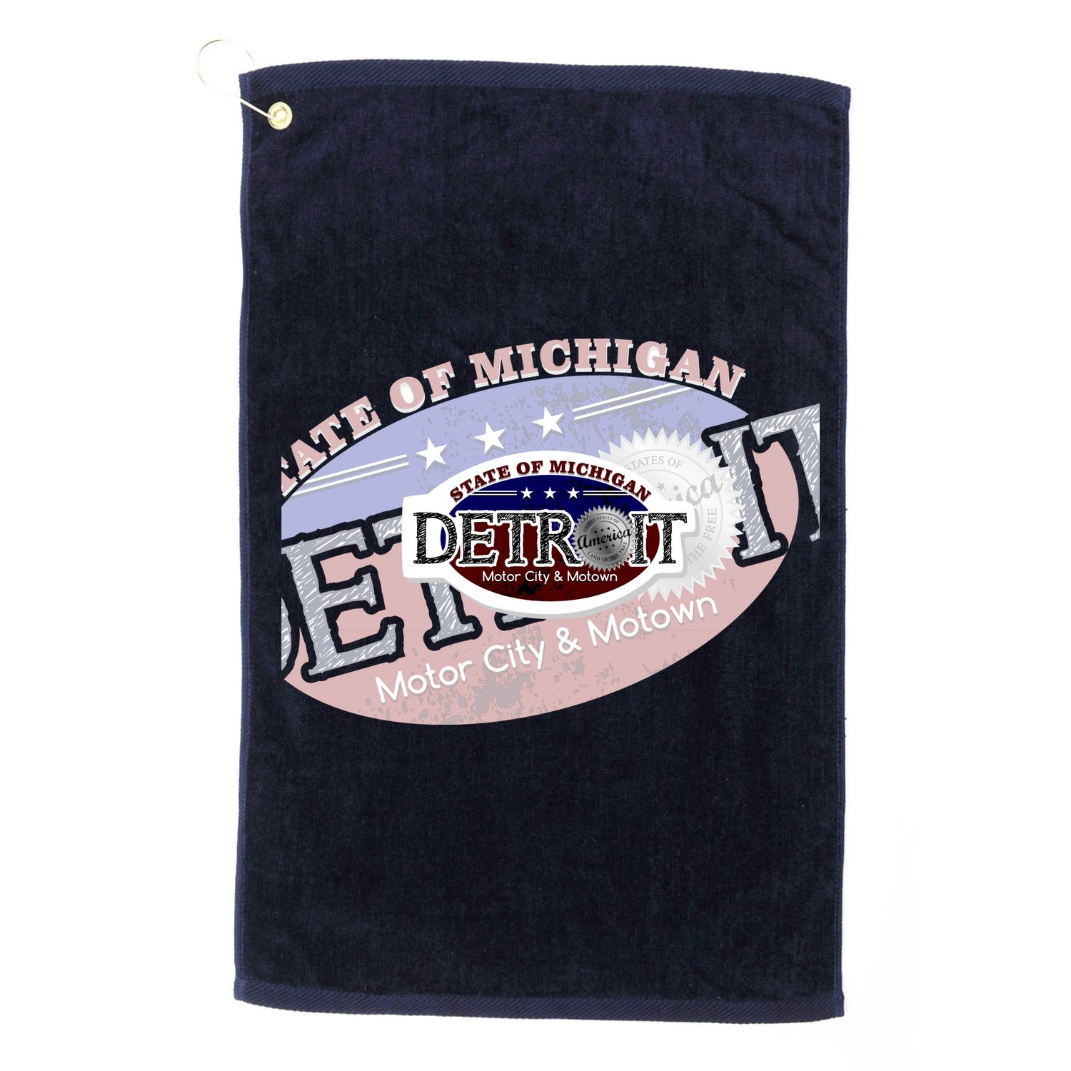 Cool Detroit Motor City Motown Logo Golf Towel