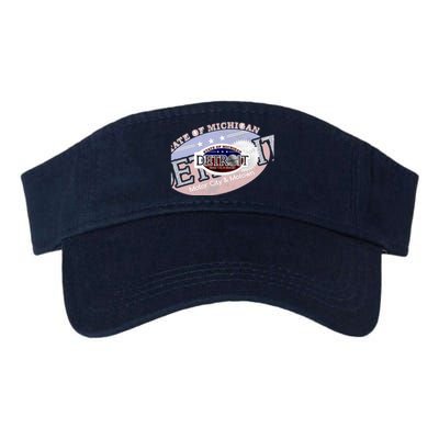 Cool Detroit Motor City Motown Logo Valucap Bio-Washed Visor