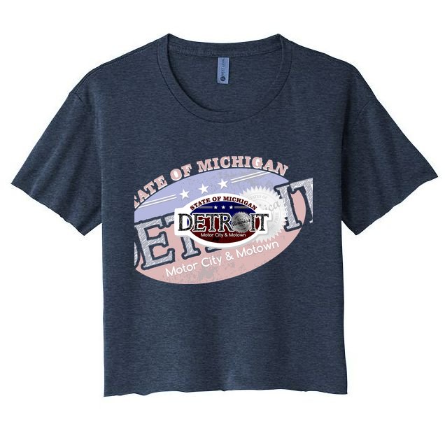 Cool Detroit Motor City Motown Logo Crop Top