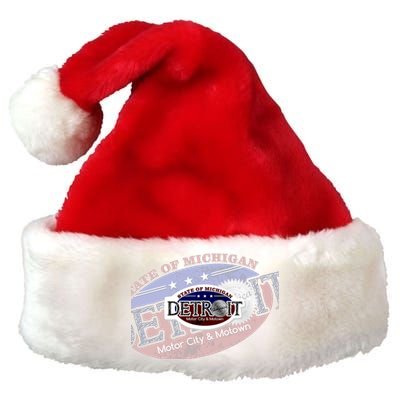 Cool Detroit Motor City Motown Logo Premium Christmas Santa Hat