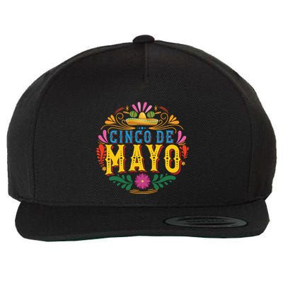 Cinco De Mayo Celebration Graphic Wool Snapback Cap