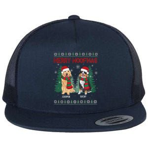 Christmas Dog Merry Woofmas Flat Bill Trucker Hat