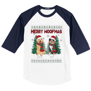 Christmas Dog Merry Woofmas Baseball Sleeve Shirt