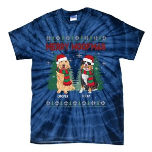 Christmas Dog Merry Woofmas Tie-Dye T-Shirt