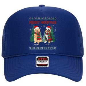 Christmas Dog Merry Woofmas High Crown Mesh Back Trucker Hat