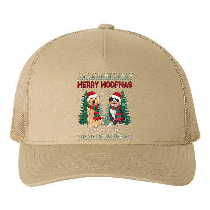 Christmas Dog Merry Woofmas Yupoong Adult 5-Panel Trucker Hat