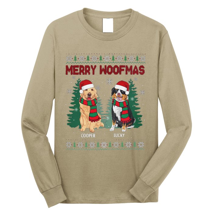 Christmas Dog Merry Woofmas Long Sleeve Shirt