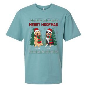 Christmas Dog Merry Woofmas Sueded Cloud Jersey T-Shirt