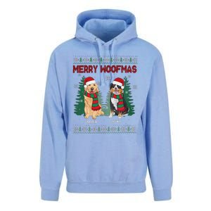 Christmas Dog Merry Woofmas Unisex Surf Hoodie