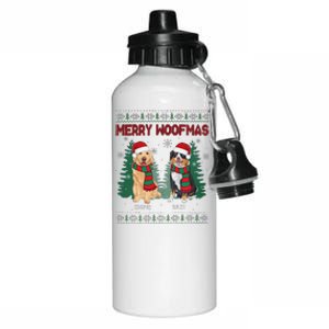 Christmas Dog Merry Woofmas Aluminum Water Bottle