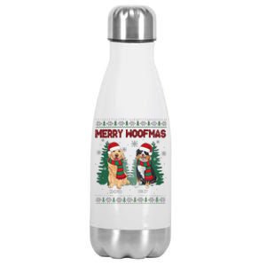 Christmas Dog Merry Woofmas Stainless Steel Insulated Water Bottle