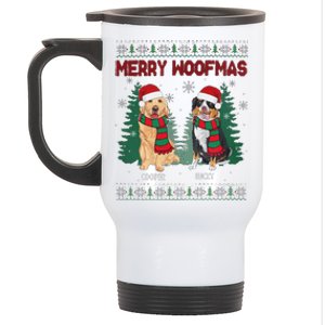 Christmas Dog Merry Woofmas Stainless Steel Travel Mug