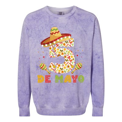 Cinco De Mayo Celebration Graphic Colorblast Crewneck Sweatshirt