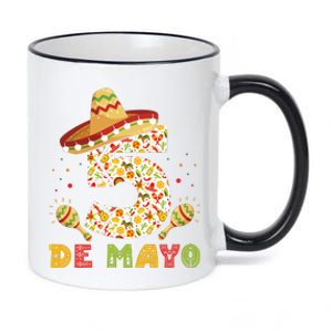 Cinco De Mayo Celebration Graphic 11oz Black Color Changing Mug