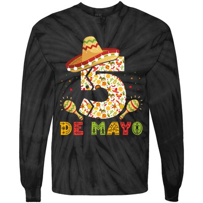 Cinco De Mayo Celebration Graphic Tie-Dye Long Sleeve Shirt