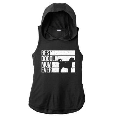 Cool Doodle Mom Art Women Aussiedoodle Goldendoodle Dog Ladies PosiCharge Tri-Blend Wicking Draft Hoodie Tank