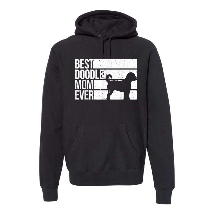 Cool Doodle Mom Art Women Aussiedoodle Goldendoodle Dog Premium Hoodie