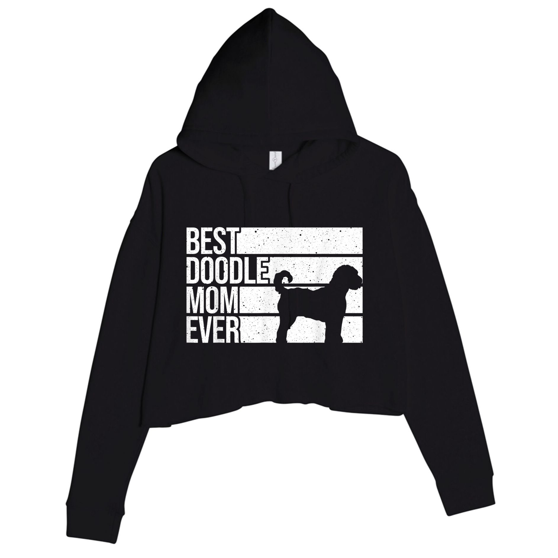 Cool Doodle Mom Art Women Aussiedoodle Goldendoodle Dog Crop Fleece Hoodie