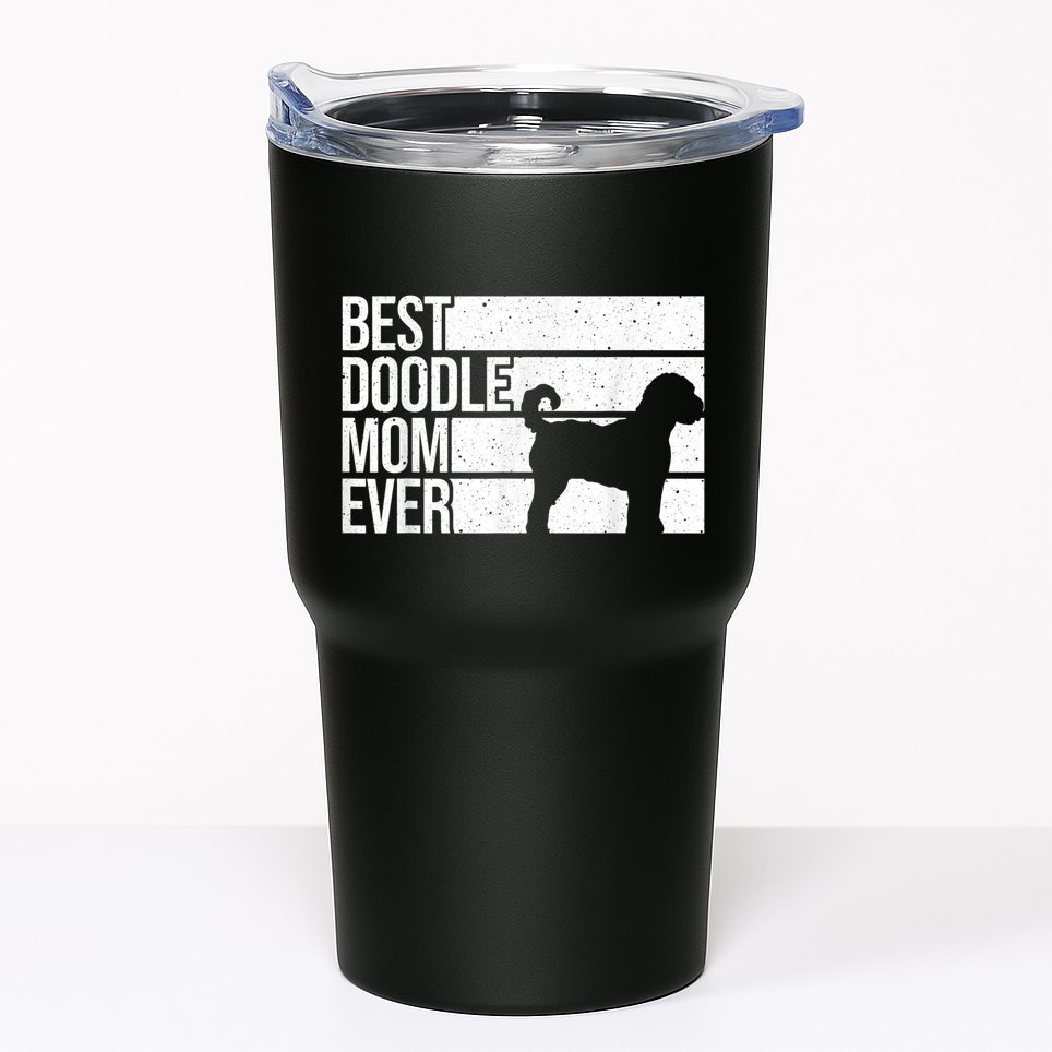 Cool Doodle Mom Art Women Aussiedoodle Goldendoodle Dog Tumbler