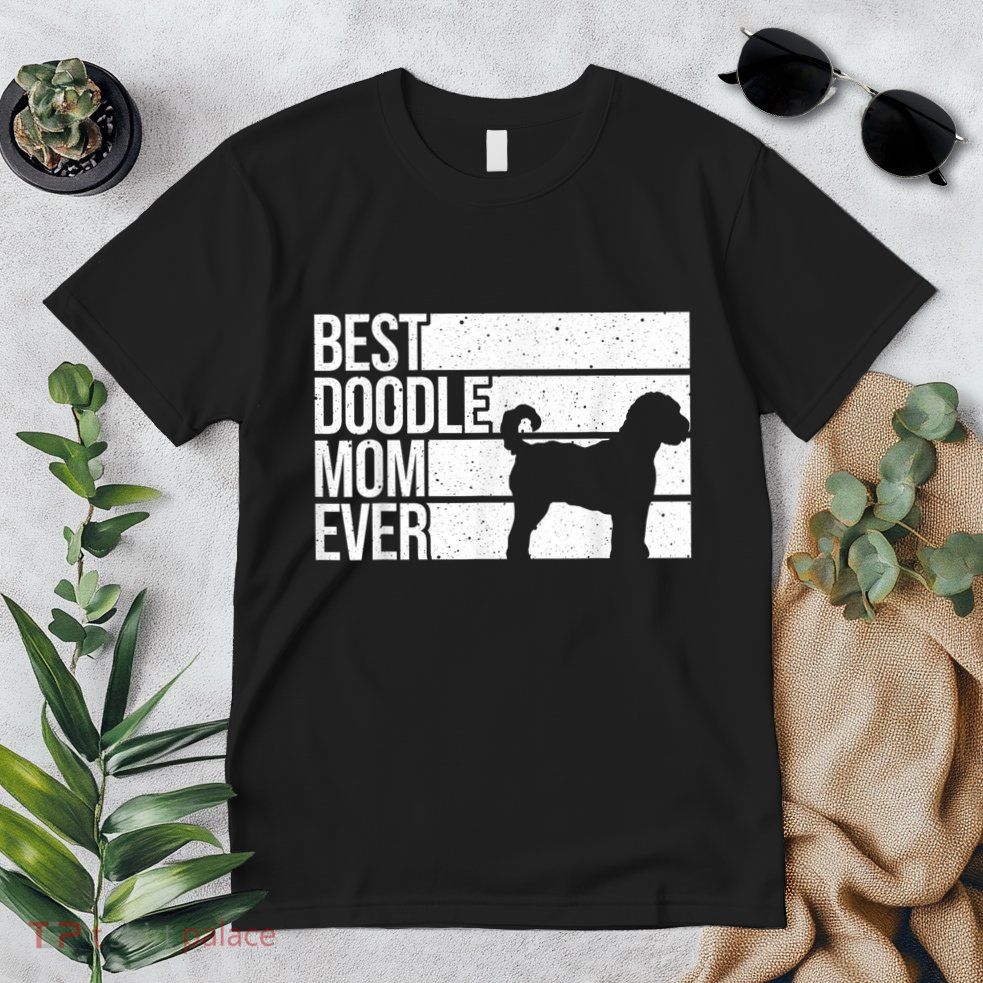 Cool Doodle Mom Art Women Aussiedoodle Goldendoodle Dog Premium T-Shirt