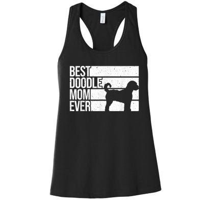 Cool Doodle Mom Art Women Aussiedoodle Goldendoodle Dog Women's Racerback Tank