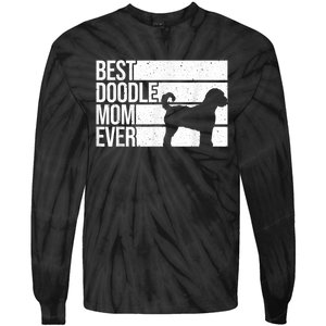 Cool Doodle Mom Art Women Aussiedoodle Goldendoodle Dog Tie-Dye Long Sleeve Shirt