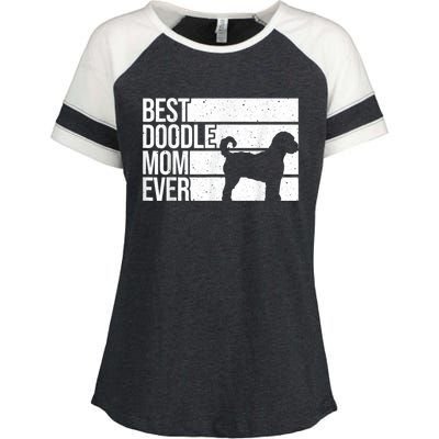 Cool Doodle Mom Art Women Aussiedoodle Goldendoodle Dog Enza Ladies Jersey Colorblock Tee