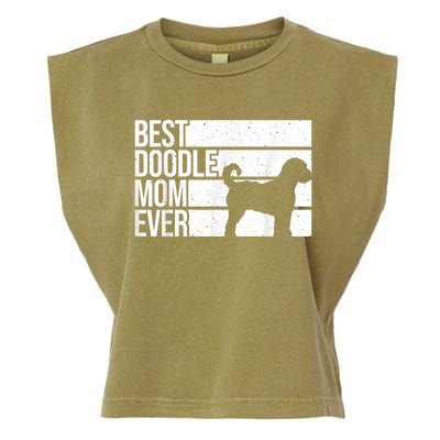 Cool Doodle Mom Art Women Aussiedoodle Goldendoodle Dog Garment-Dyed Women's Muscle Tee