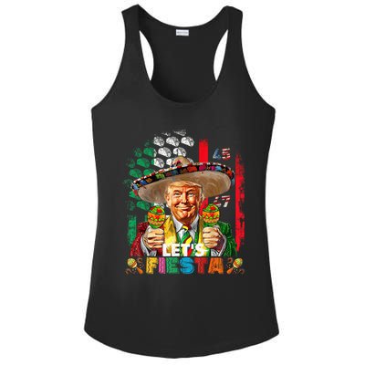 Cinco De Mayo Trump Taco Funny Mexican Trump Let's Fiesta Ladies PosiCharge Competitor Racerback Tank