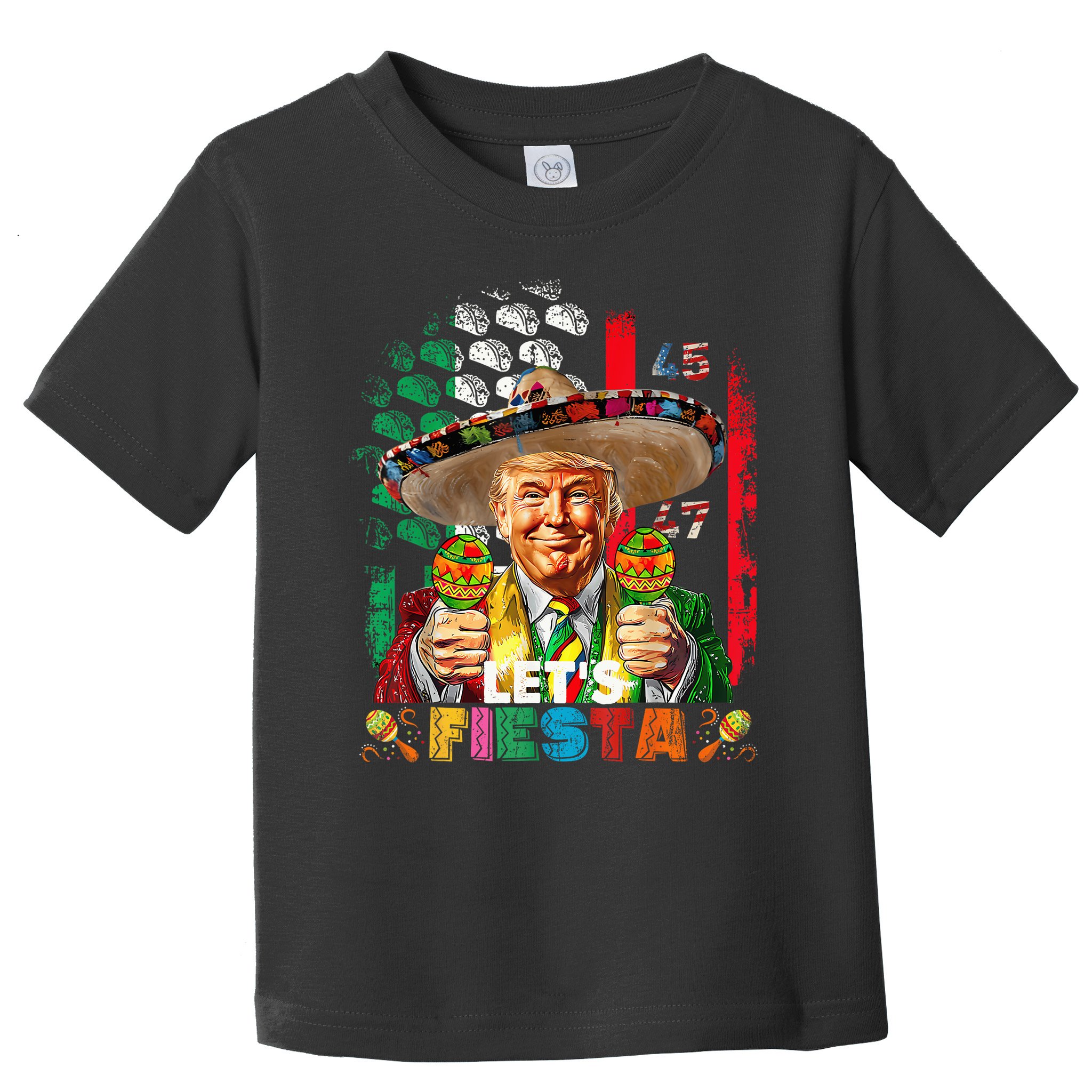 Cinco De Mayo Trump Taco Funny Mexican Trump Let's Fiesta Toddler T-Shirt