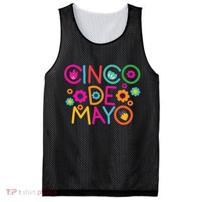 Cinco De Mayo Colorful Celebration Mesh Reversible Basketball Jersey Tank