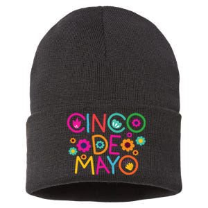 Cinco De Mayo Colorful Celebration Sustainable Knit Beanie