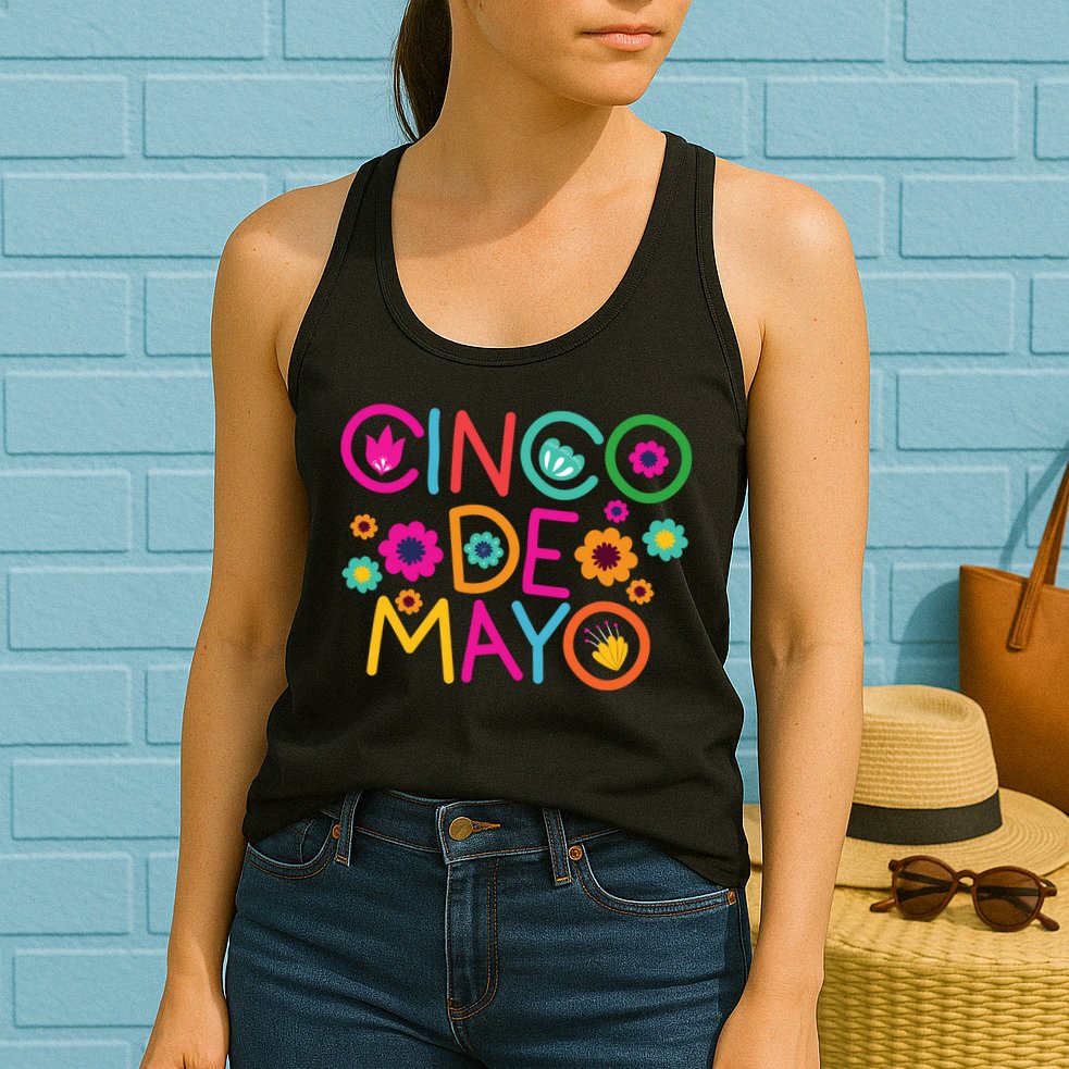 Cinco De Mayo Colorful Celebration Womens Tank Top