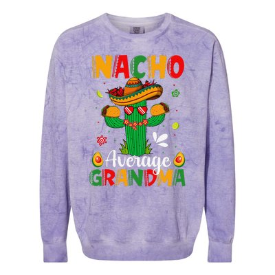 Cinco De Mayo Nacho Average Grandma Nachos Lover Matching Colorblast Crewneck Sweatshirt