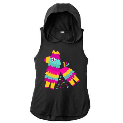 Cinco De Mayo Colorful Pinata Ladies PosiCharge Tri-Blend Wicking Draft Hoodie Tank