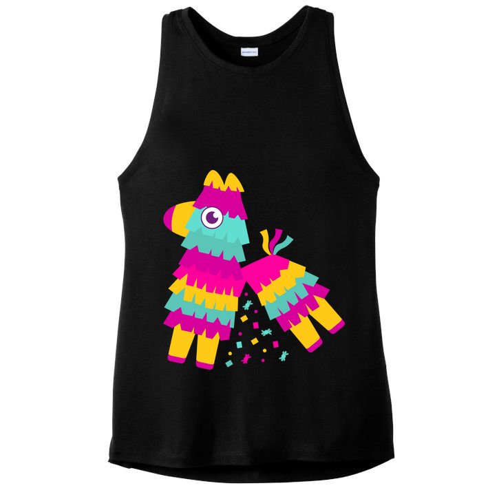 Cinco De Mayo Colorful Pinata Ladies PosiCharge Tri-Blend Wicking Tank