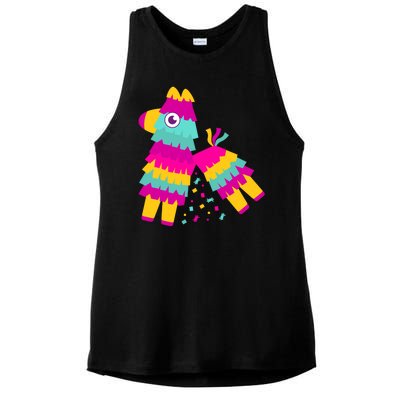 Cinco De Mayo Colorful Pinata Ladies PosiCharge Tri-Blend Wicking Tank