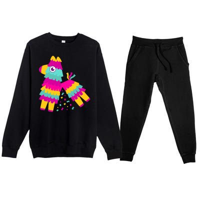 Cinco De Mayo Colorful Pinata Premium Crewneck Sweatsuit Set