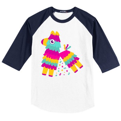 Cinco De Mayo Colorful Pinata Baseball Sleeve Shirt