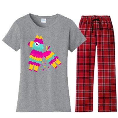 Cinco De Mayo Colorful Pinata Women's Flannel Pajama Set