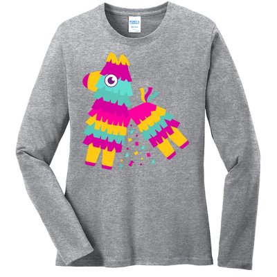 Cinco De Mayo Colorful Pinata Ladies Long Sleeve Shirt