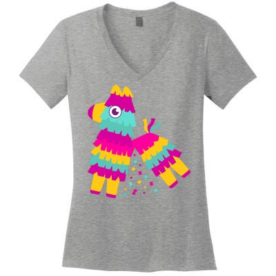 Cinco De Mayo Colorful Pinata Women's V-Neck T-Shirt