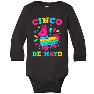 Cinco De Mayo Fiesta Party Time 5th of May Mexican Pride Baby Long Sleeve Bodysuit