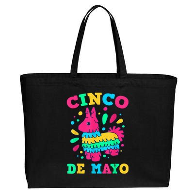 Cinco De Mayo Fiesta Party Time 5th of May Mexican Pride Cotton Canvas Jumbo Tote